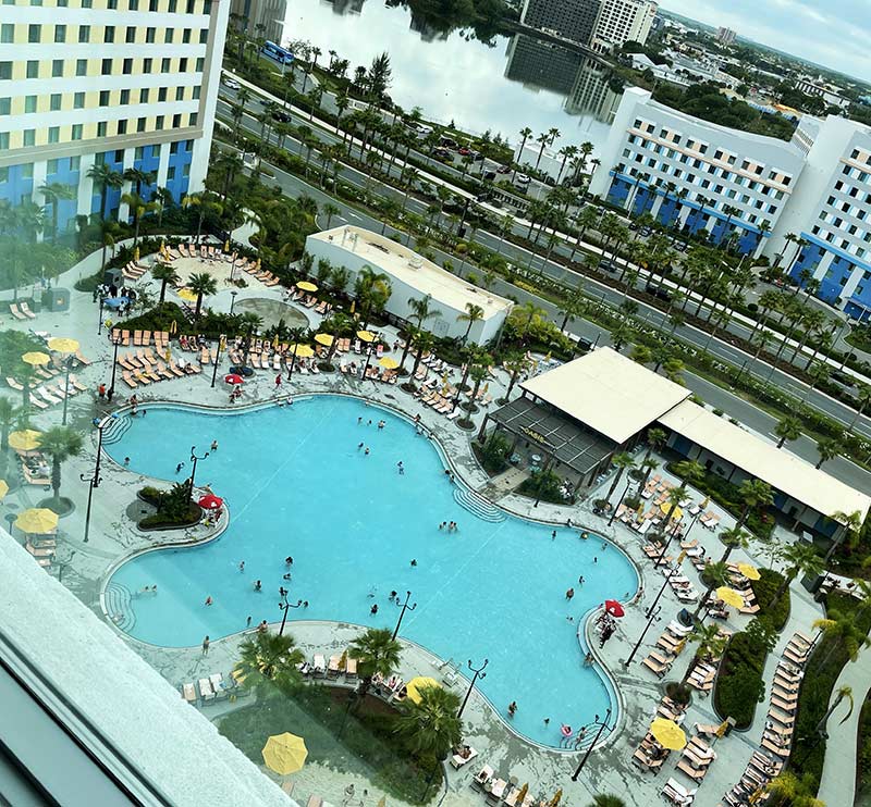 Área da piscina no Dockside Inn - Hotel Universal em Orlando