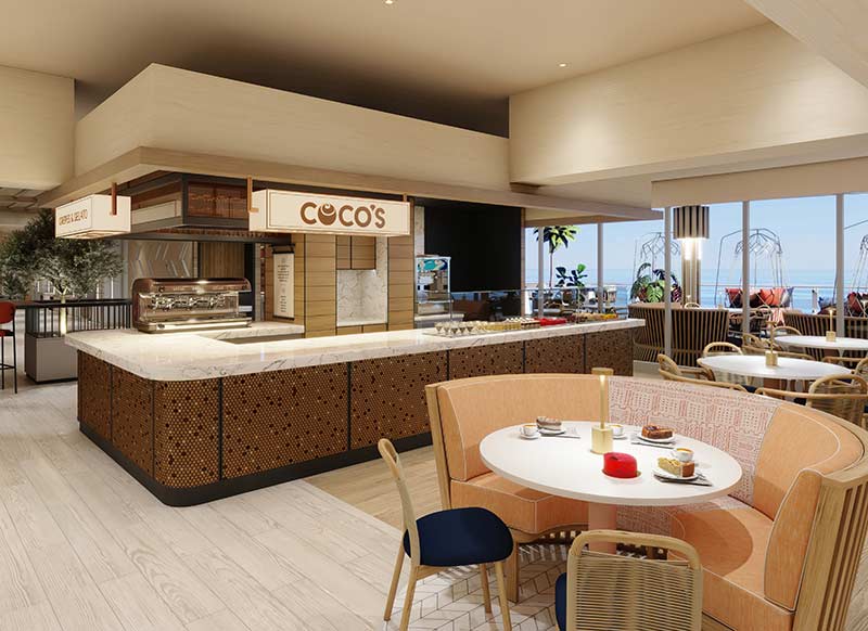 Coco's restaurante em alto mar