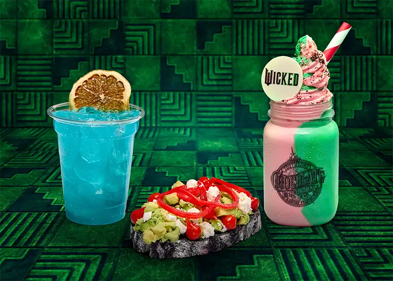 Bebidas e comidas temáticas de Wicked