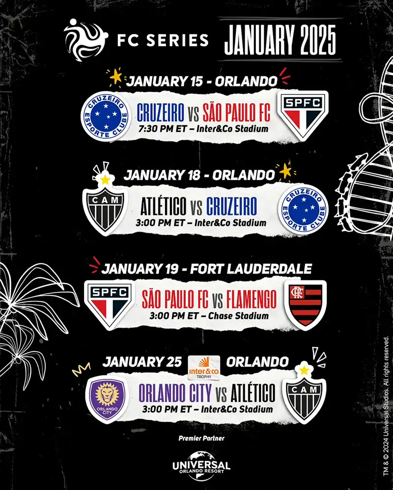 Jogos – FC Series Orlando (janeiro/2025)